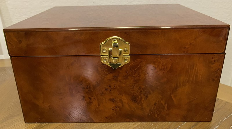 Funeral Chest Cremation Urn Kit Casket Gloss Wood Ashes Box 12x10” Cards Frame