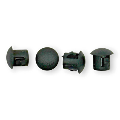 3/16'' Hole Nylon Locking Panel Plugs Black/White Dome Cover 15/64'' Top Width