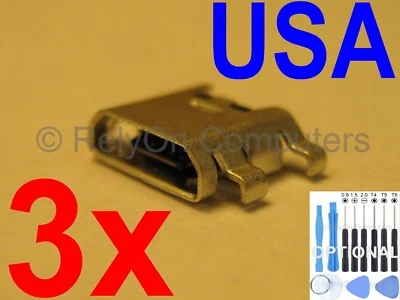 3x Micro USB Charging Port Sync For ZTE N5 ZMAX Z970 MAX N9510 9520 Z787 Z987