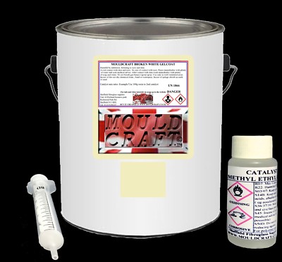 BROKEN WHITE GELCOAT 5kg kit USES FIBREGLASS moulds etc. Marine Lloyds Appoved