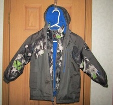 Kids Size 5/6 Weatherproof Brand Jacket Camo Blue