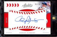 ROGER CLEMENS ~ 2020 Absolute Baseball Material Signatures #28 AUTO (#3/26)