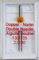 Zwillingsnadel Doppelnadel NäHmaschinennadeln Flachkolben 130/705 80-2