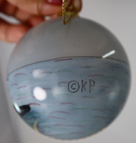 Marsha York Kanin Press Thomas Point Light handbemalt Glas Ornament - Bild 3 von 11