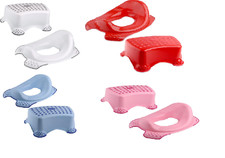 Kids Toilet Seat And Stool Unisex for Safe Toddler Potty Training in Bathroom 