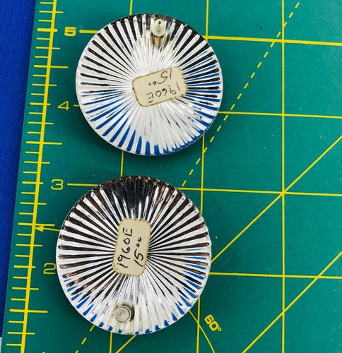 Vintage Fun & Funky 1980's Rhinestone Silver Tone Round Statement Earrings - Picture 4 of 4