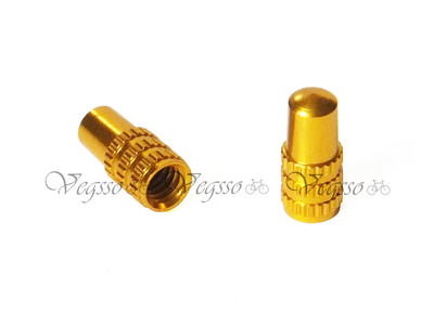 NEW TOKEN TK3292 ALLOY FRENCH TYPE PRESTA VALVE CAPS 2pcs, GOLD