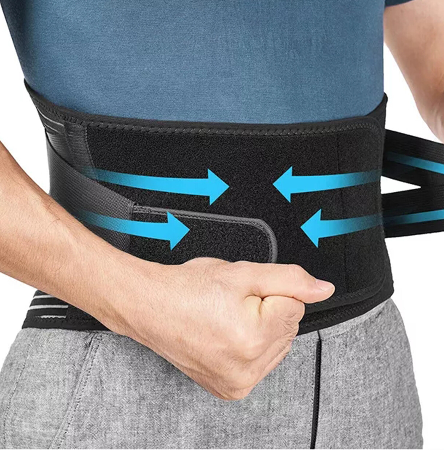 Tempsnug Rückenbandage Für Unteren Rücken - Mit 7 Stützstäben, Verstellbar Für Bandscheibenvorfall, Ischias