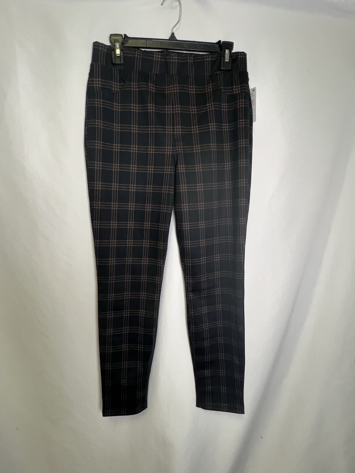 Legging SANCTUARY Runway tiro semi alto nuevo con etiquetas granate a cuadros talla L