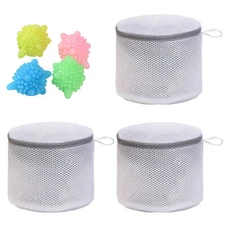 3pcs Mesh Laundry Bags Underwear Bra Lingerie Clothes Wash Bag with Zipper Lock