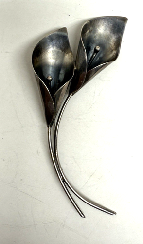 Collier Chaîne En Argent 925 Stuart Nye Vintage Années 40 - Pensées Créateur, USA | Occasion