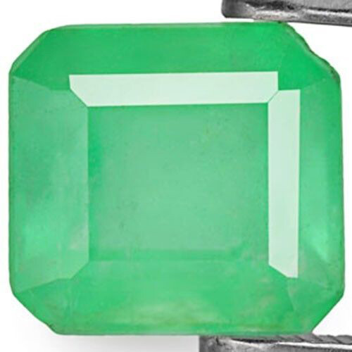 COLOMBIA Smeraldo 1,99 Cts Verde Pallido Naturale Ottagonale - Foto 1 di 2