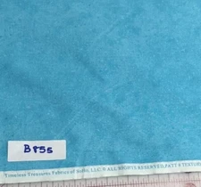 Aqua Blue Mottled Blender Timeless Treasures Cotton Quilt Fabric Half Yard
