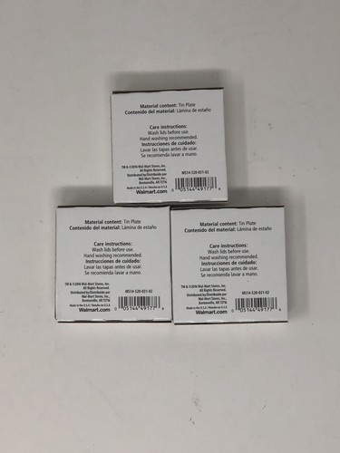 36 coperchi per lattine Mainstays dimensioni bocca regolari barattoli metallo universale (3 confezioni da 12 - Foto 2 di 2