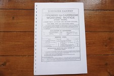 1947 Southern Railway Reprint Railway Carriage Notice Working Steam Trains LW
