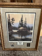 National Parks Series Wildlife Print, Leo Stans , Summer Splendor, Moose 1991