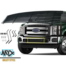Fits 2011-2016 Ford F-250/F-350/F-450/F-550 SD Black Bumper Grille Front Grill