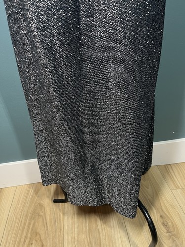 Vtg 70’s Mindy Malone Disco Studio 54 Party Dress Gown Awards Silver Sz XXS - Picture 4 of 13