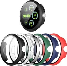 6-Pack Hard PC Shockproof Bumper Case for Google Pixel Watch 3 45mm with Protect
