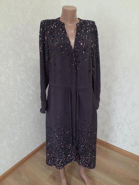 Women Nine West Dress Grey Viscose 42 / XL / 50
