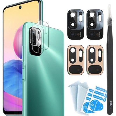Kamera Glas Ersatz Set für Xiaomi Redmi Note 10 5G 6,5 Zoll Front+Rückseite
