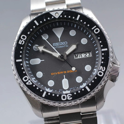 SEIKO SKX007 Black Boy Diver's Watch 7S26-0020 Automatic 200m