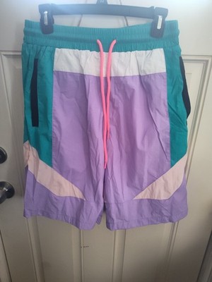 Smoke Rise Color Block Fresh  Lined Shorts (Adult Sz M) 90s Clothing Retro NWT
