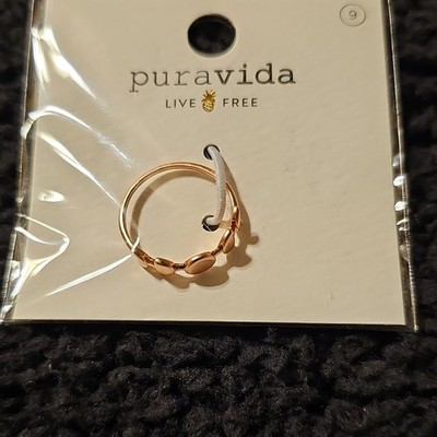 Pura Vida Gold Color Metal Band Ring Size 9 No Stone, 0 Gemstones