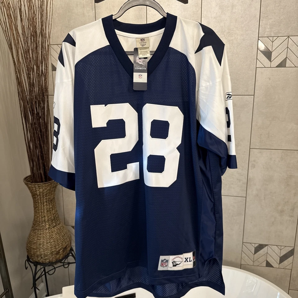 Jersey autografiado por Felix Jones de los Cowboys - azul y blanco.  NFL retroceso’s Foto 2 de 3
