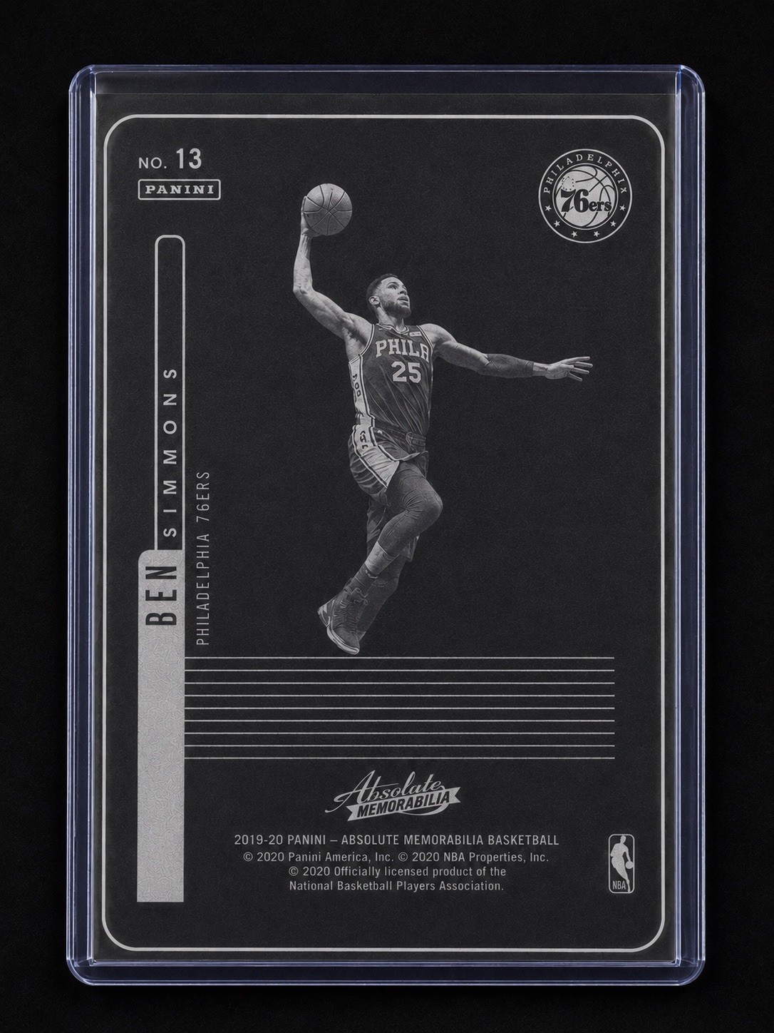 2019-20 Panini Absolute Memorabilia - Glass Ben Simmons #13 CASE HIT RC