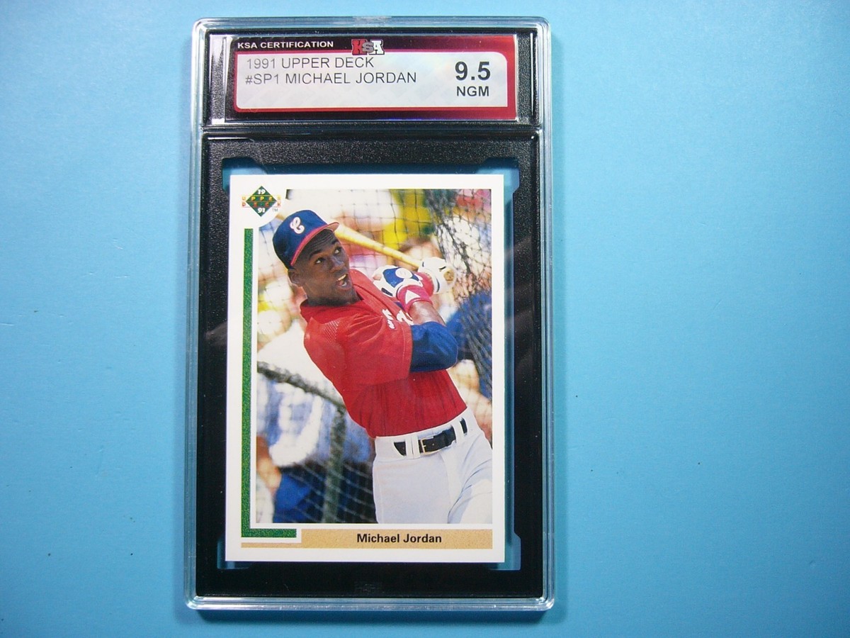 1991 UPPER DECK MLB BASEBALL CARD #SP1 MICHAEL JORDAN ROOKIE KSA 1991 UPPER DECK MLB BASEBALL CARD #SP1 MICHAEL JORDAN ROOKIE KSA
