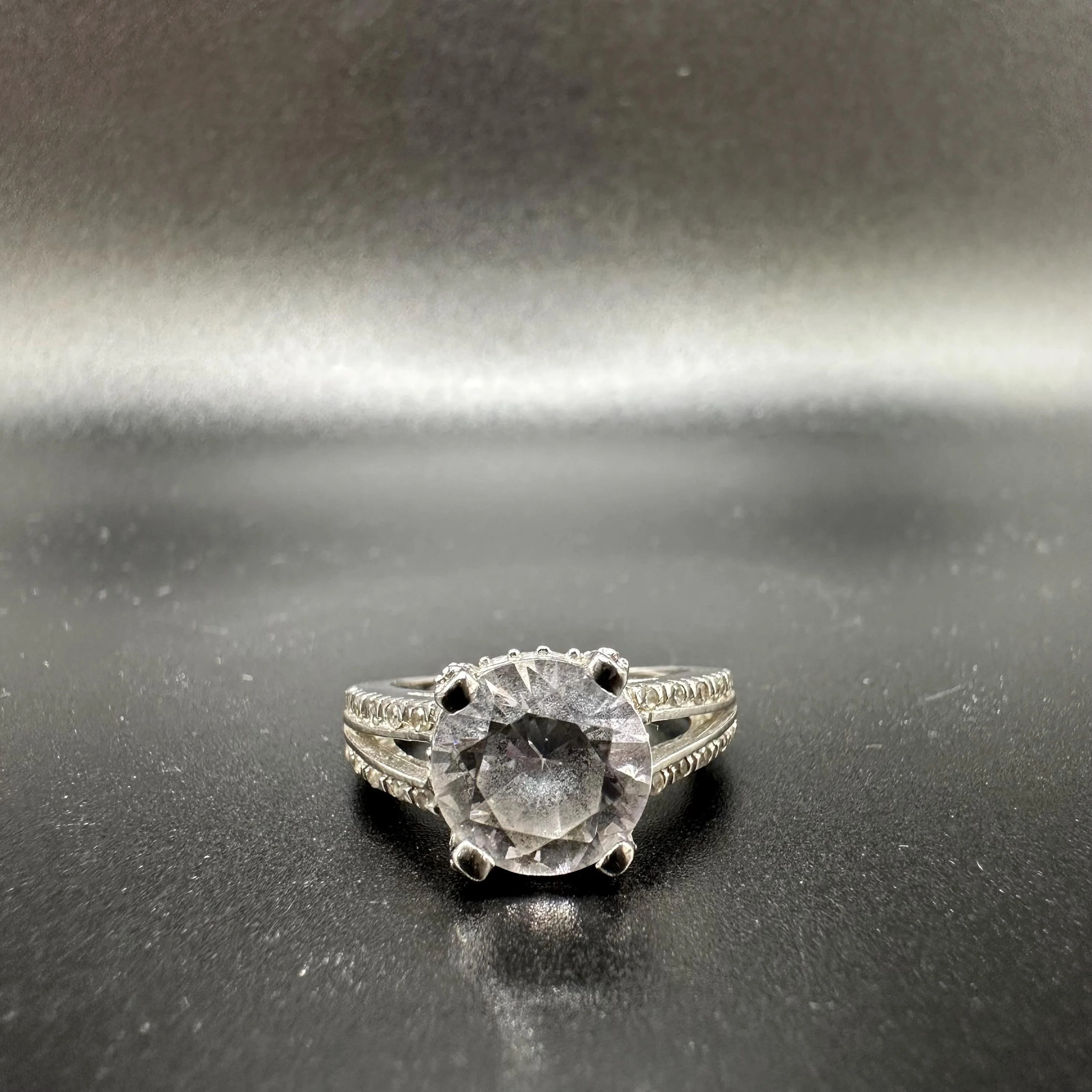 Sterling Silver Statement Ring with Gemstone, Siz… - image 7