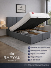 LUXURY OTTOMAN DIVAN BED OPTIONAL MATTRESS SOLID WOOD BASE FLOOR STANDING H,B
