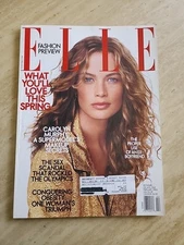 Elle Magazine February 2002 Carolyn Murphy Cover Fashion Preview VG