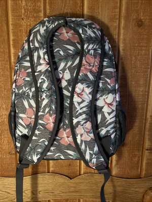 Roxy Pink and Dark Gray Palm Tree Patterned Backpack Always Core Printed Backpack - Roxy main image 4