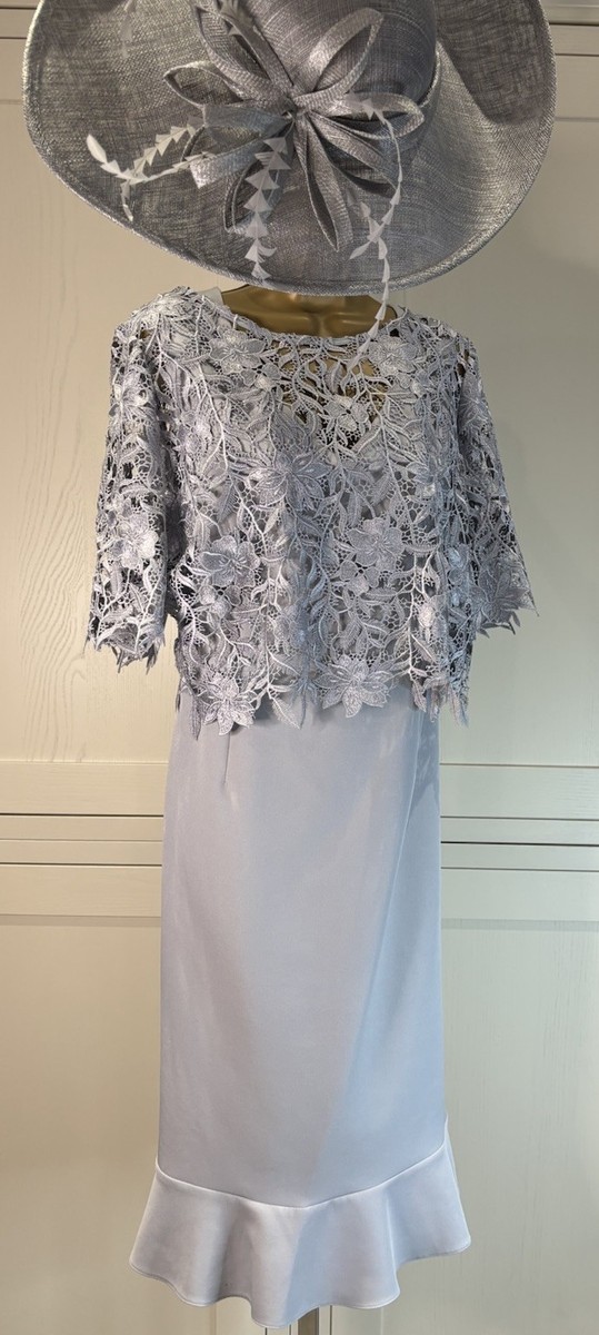 Studio 8 Phase Eight UK 18/20 Grey/ Blue Dress Wedding Mother Guest Races  Party | eBay UK