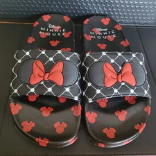 🩴 Disney Minnie Mouse Women’s Slide Sandals – Size 8 – Ground Up International