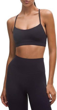 Lululemon Flow Y Bra Nulu Light Support A  C Cups Sz 2 Nightmoth NEW