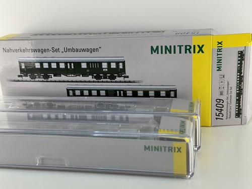Minitrix Set 15409 + 15451 Spur N 4yg Umbauwagen EP3 TOP OVP | Zustand: Neu