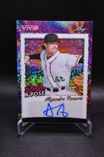Alejandro Rosario Auto /10 2025 Leaf Vivid Strike A Pose Texas Rangers