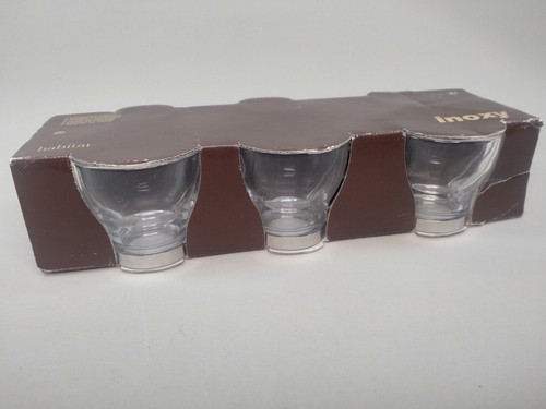 Set sei bicchieri espresso Habitat Inox con manici in acciaio, confezione originale