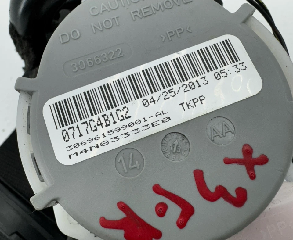 BLACK 2011-2017 BMW X3 X4 F25 F26 FRONT RIGHT PASSENGER SIDE SEAT BELT 7258436 - Image 4 of 4