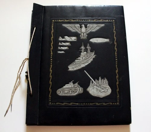 WWII World War 2 Era Military Themed Embossed Photo Album Scrapbook