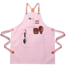 Chef Cotton Canvas Apron for Men Women with Pockets Cross Back Design Comfortabl