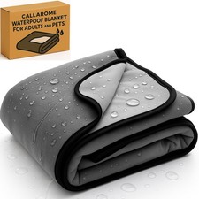 Waterproof Blanket for Bed  Couch Protection, Grey, 80"x90"