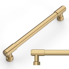 Amerdeco 10 Pack Champagne Bronze Cabinet Pulls 6.3 Inch 160mm Hole Center D...