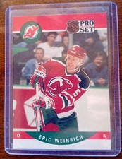 1990 Pro Set RARE Error Card ERIC WEINRICH Front/STEPHANE MATTEAU Back