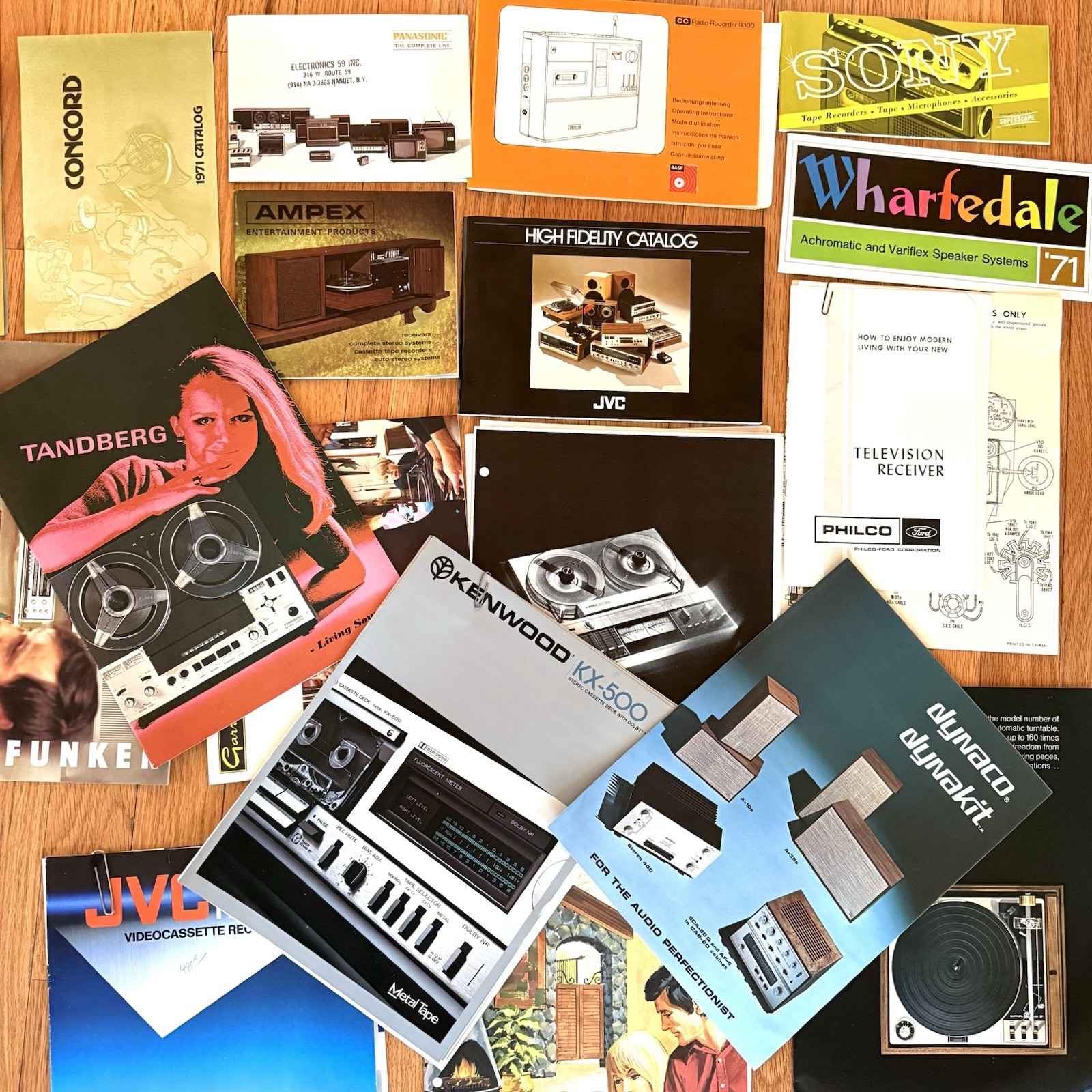 Lot VTG Hi-Fi Brochures Catalogs Ephemera Ampex Kenwood Dynaco & More Hifi