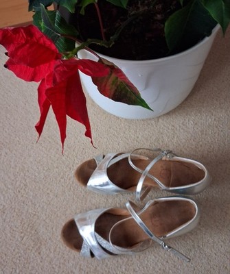 Tanzschuhe Standard/ Latein  silbern 6 cm Absatz Standard