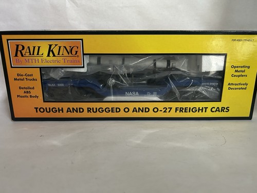 Coche plano deprimido MTH Railking NASA con carga de cohete 30-76150 - calibre O - nuevo en caja-2004 | Zustand: New